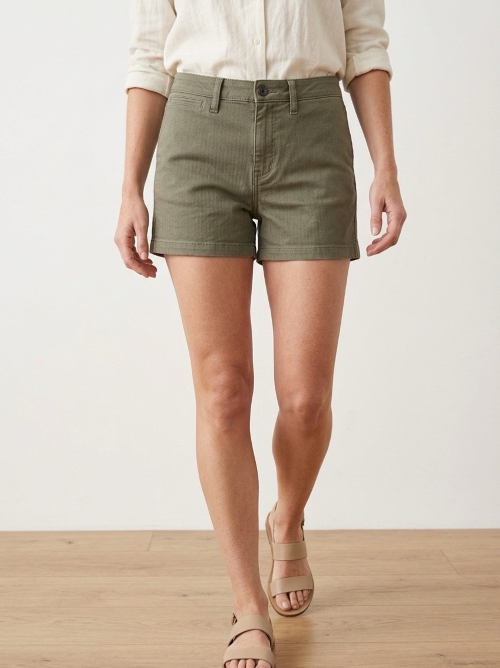 Madewell High Waist Olive Green Women’s Shorts